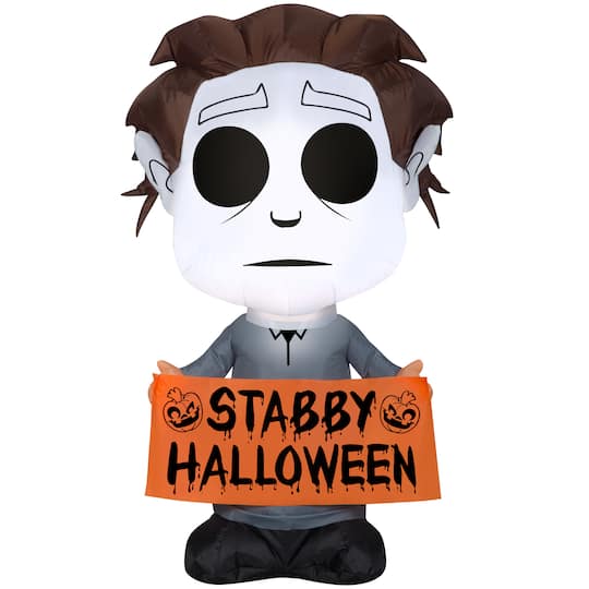 3.5ft. Airblown&#xAE; Inflatable Halloween Universal Studios Michael Myers with Sign
